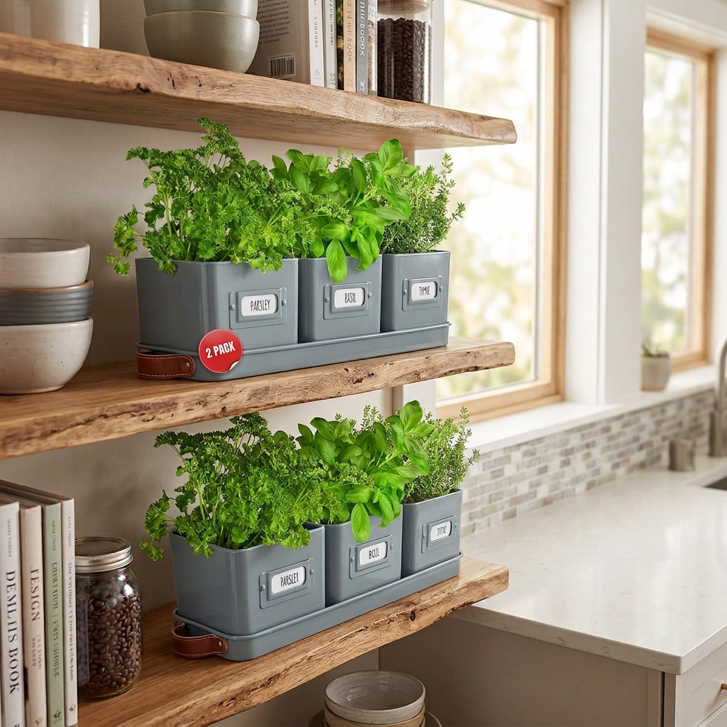 Two Pack Herb Pots